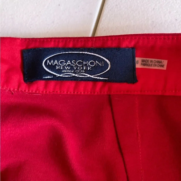 MAGASCHONI Red and Black Lace Pencil Skirt Women's Size 6 - Picture 4 of 5